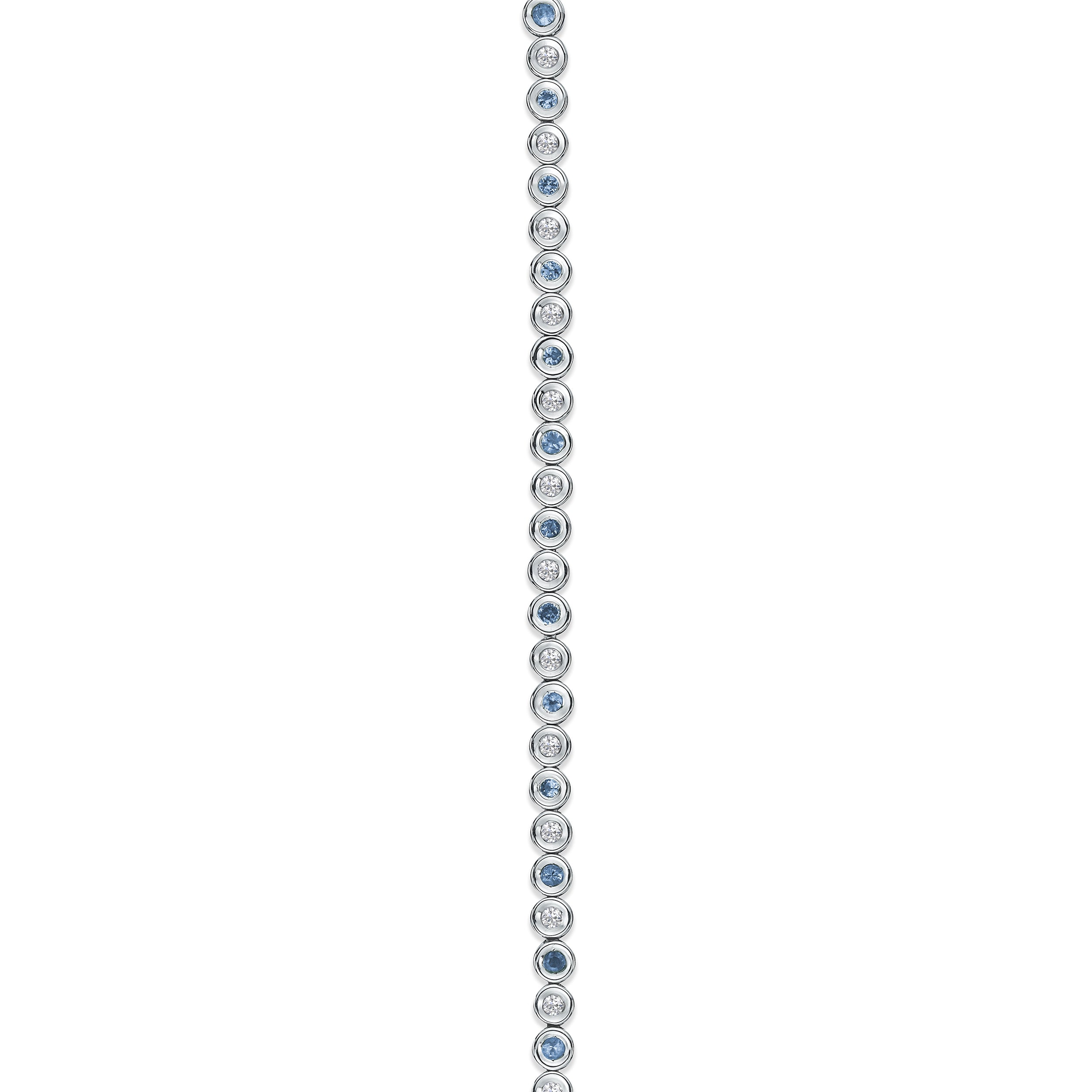 0.44ct Tanzanite and 0.35ct Lab Diamond Bracelet in 925 Sterling Silver